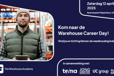 Poster van The Warehouse Academy met een aankondiging voor een evenement